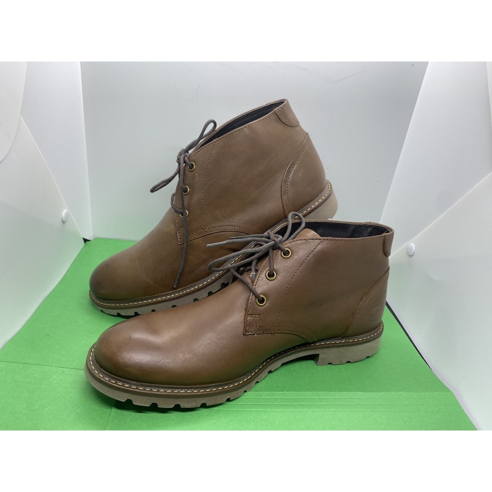 Rockport Men's Sharp & Ready Leather Chukka Boots Saddle Brown 8 CH4013